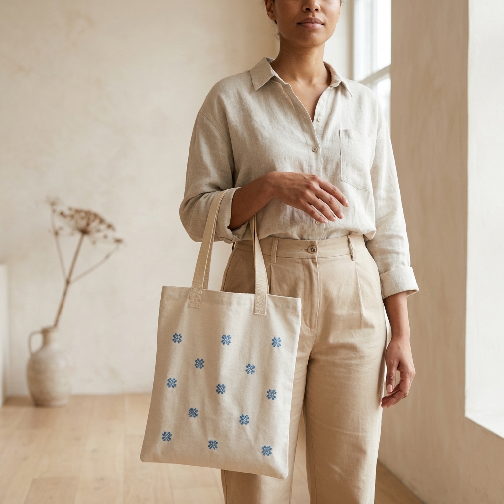 Handmade Embroidered fabric bag