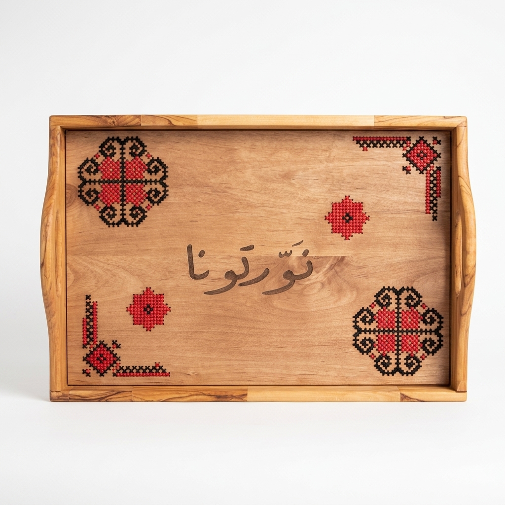 Olive wood tray, Nortona design