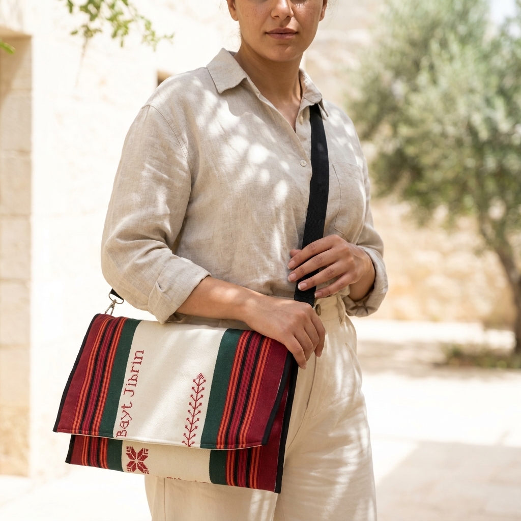 Handmade Majdalawi Fabric Laptop Bag Beit Jibrin Design