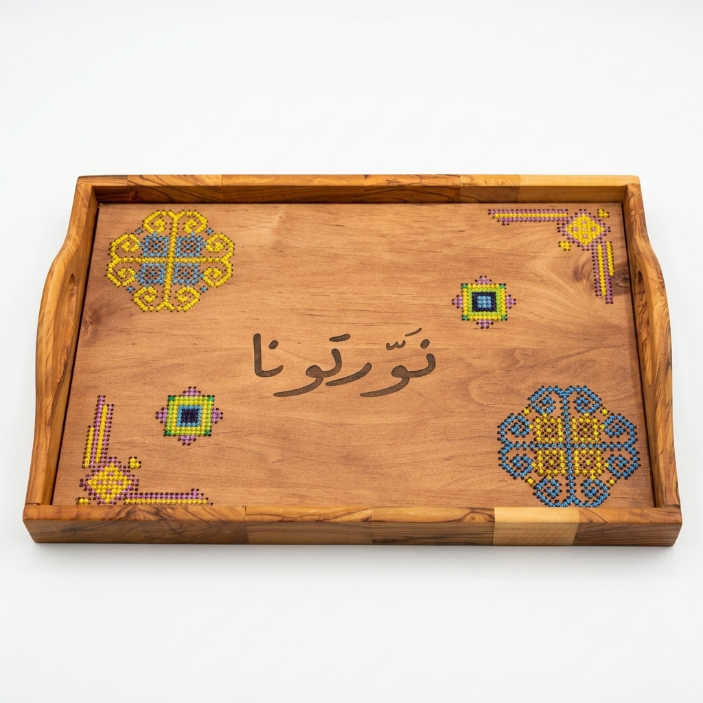 Olive wood tray, Nortona design