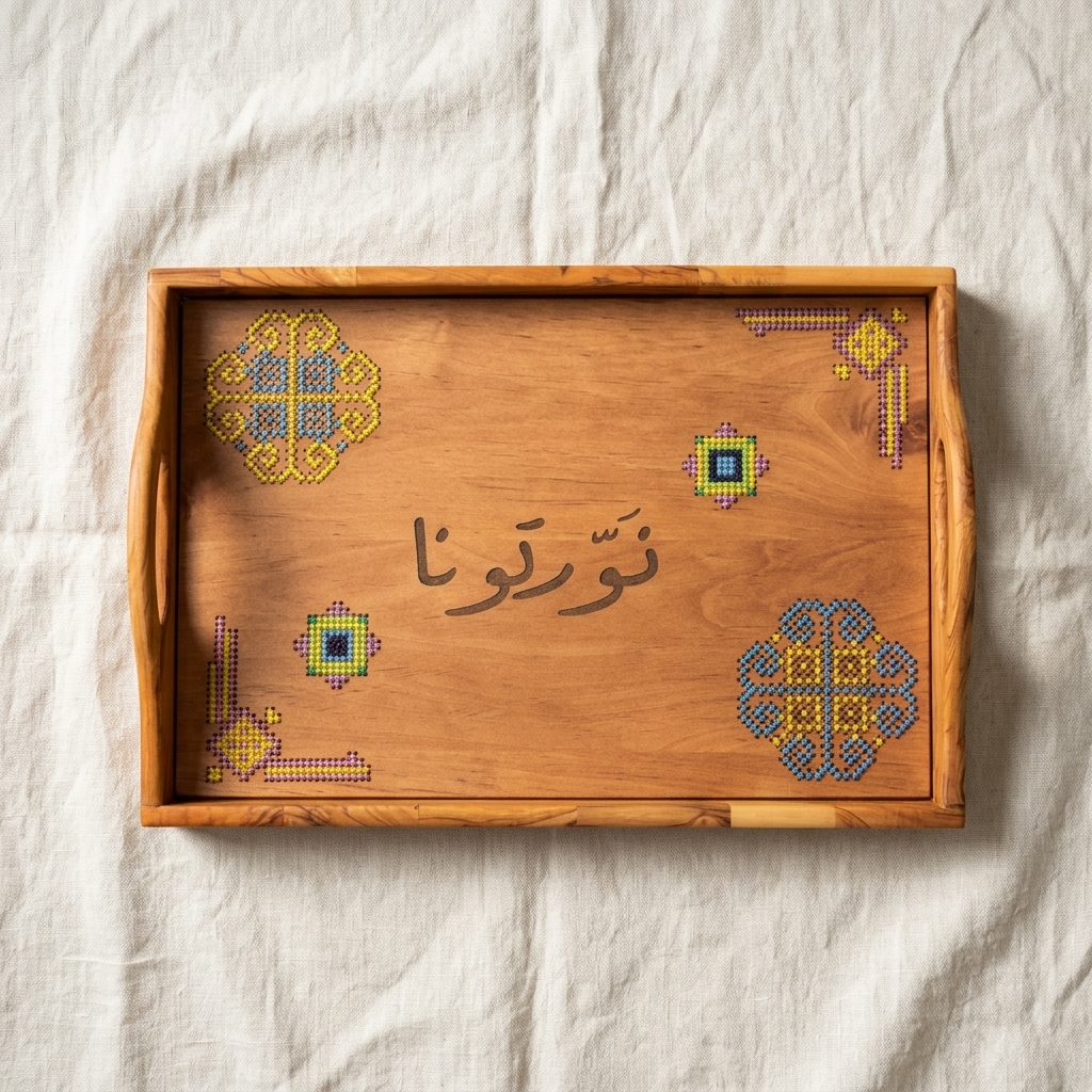 Olive wood tray, Nortona design