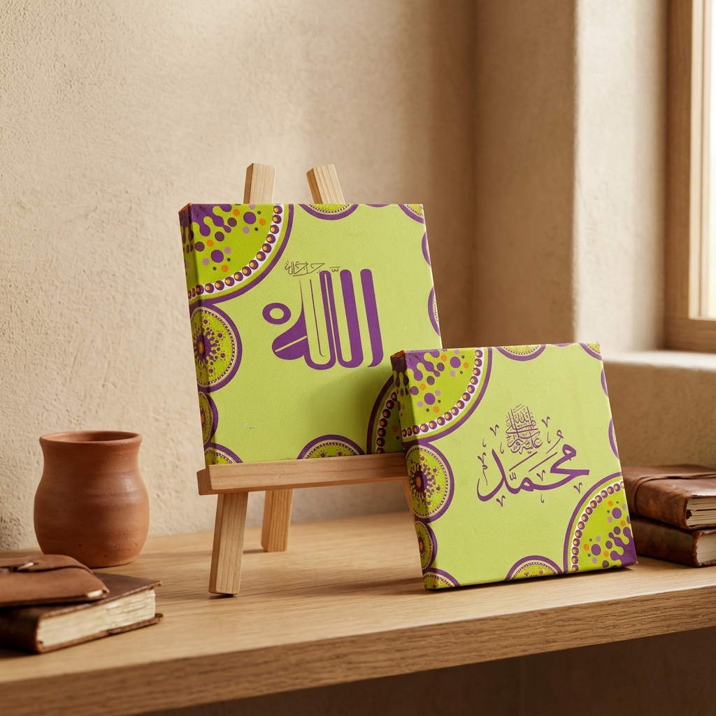 Canvas Art Set – Allah & Muhammad