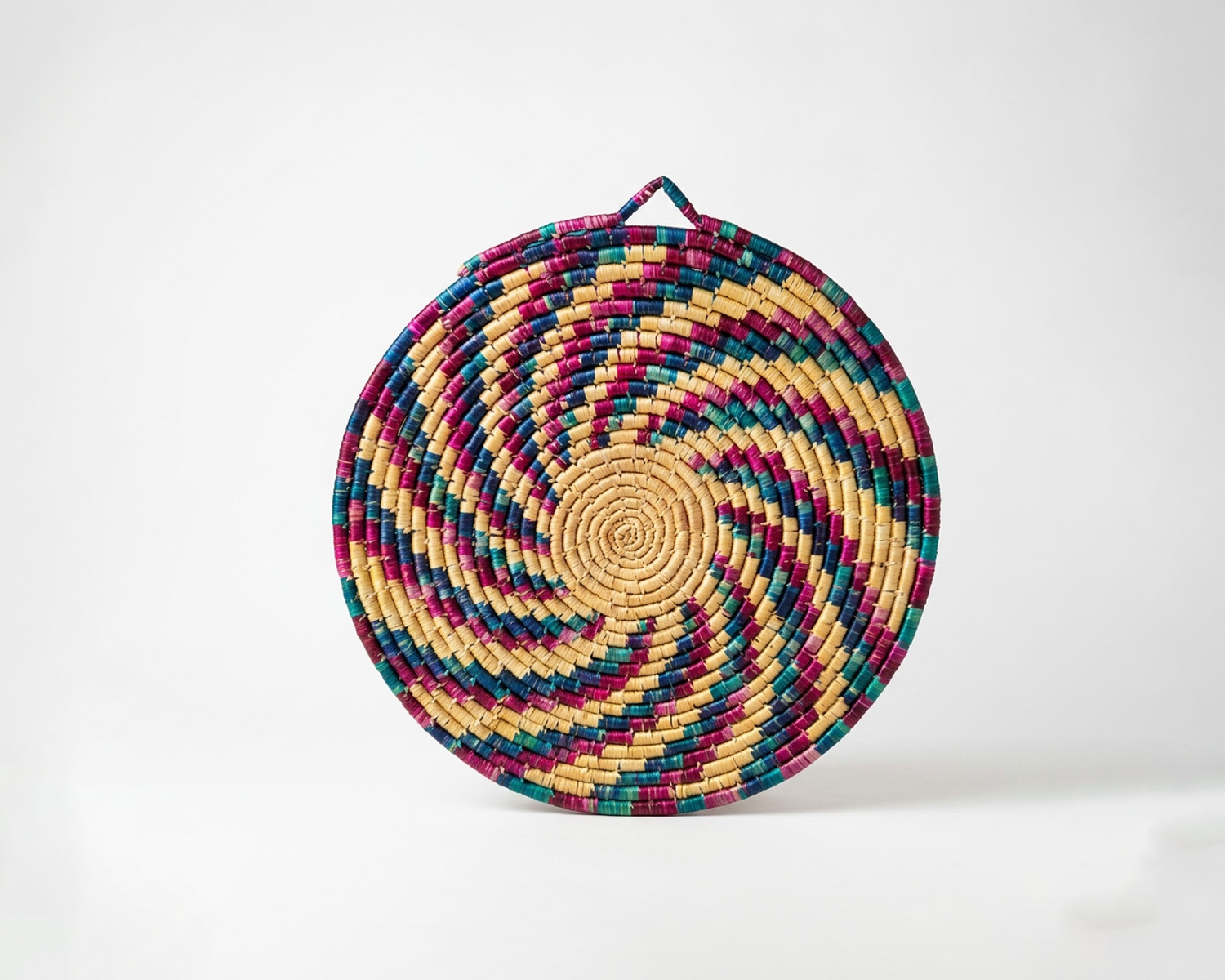 Woven Basket natural wheat straw